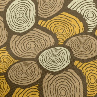 Tree Trunk Growth Rings Performance Linen
