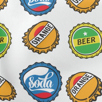 Beer And Soda Bottle Caps Stretch Ponte