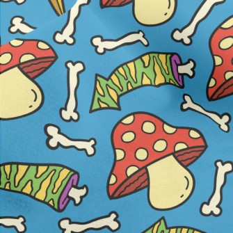 Poisonous Mushroom Shaped Bone Micro Fleece