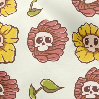Skull Flowers Micro Fleece