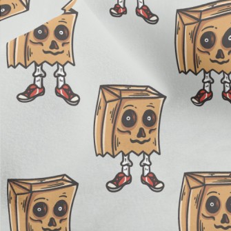 Funny Paper Bag Skull Micro Fleece