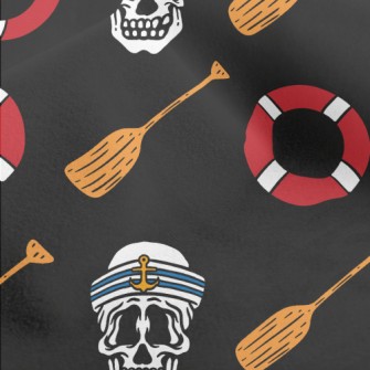 Navy Skull Micro Fleece