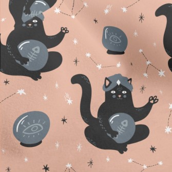 Black Cat Fortune Teller Micro Fleece