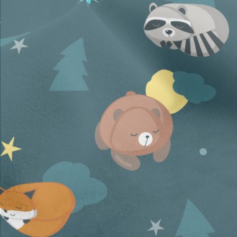 Sleeping Animals In The Forest Micro Fleece