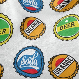 Beer And Soda Bottle Caps Minky