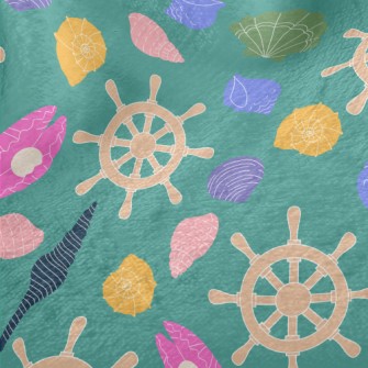 Colorful Shells And Rudder Minky