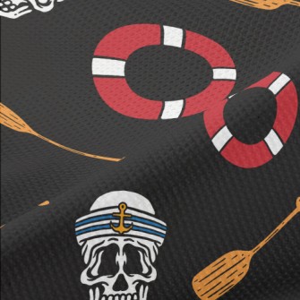 Navy Skull Piqué