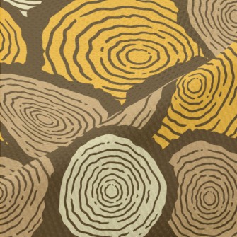 Tree Trunk Growth Rings Piqué