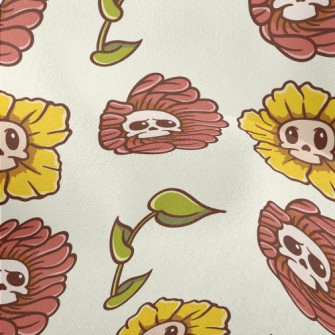 Skull Flowers Lightweight Performance Linen