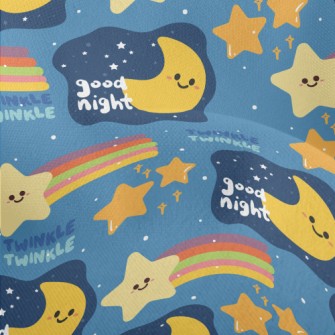Good Night Moon Stars Lightweight Performance Linen
