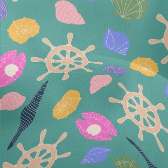 Colorful Shells And Rudder Lightweight Performance Linen