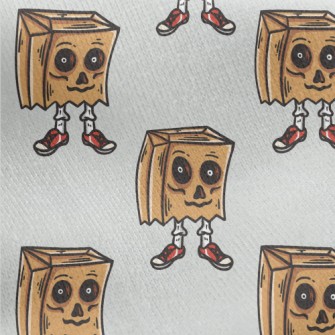 Funny Paper Bag Skull Jersey Backed Fleece