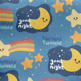 Good Night Moon Stars Jersey Backed Fleece