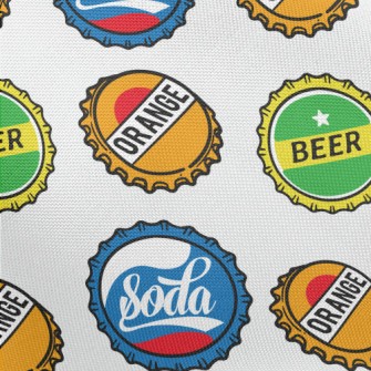Beer And Soda Bottle Caps Pongee