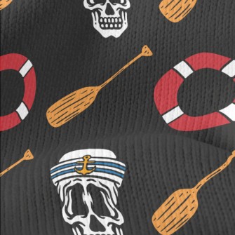 Navy Skull Stretch Jersey