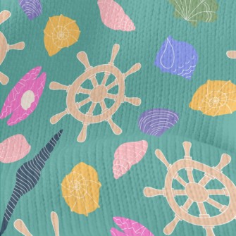 Colorful Shells And Rudder Stretch Jersey