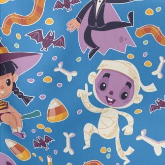 Cute Cartoon Halloween Lightweight Cotton Poplin