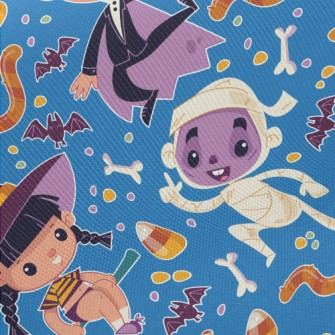 Cute Cartoon Halloween Midweight Cotton Poplin