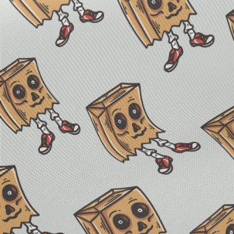 Funny Paper Bag Skull Midweight Cotton Poplin