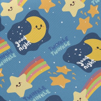 Good Night Moon Stars Midweight Cotton Poplin