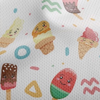 Kawaii Ice Cream Athletic Mesh Flat Back