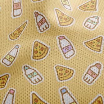 Pizza With Coke Athletic Mesh Flat Back