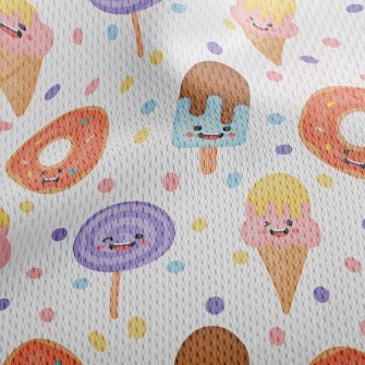 Playful Expression Ice Cream Athletic Mesh Flat Back