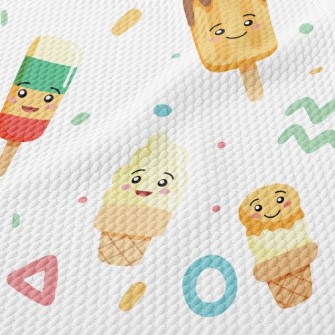 Kawaii Ice Cream Birdseye Piqué