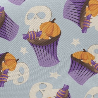 Skull Pumpkin Candies Twill