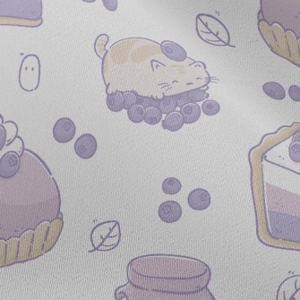 Cat And Blueberry Cake Chiffon