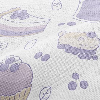 Cat And Blueberry Cake Performance Linen