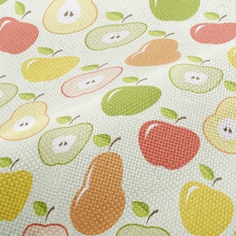 Colorful Apples And Pears Performance Linen