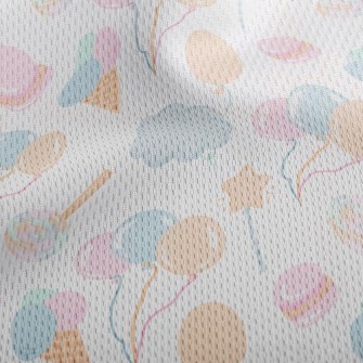 Balloons And Desserts Athletic Mesh Flat Back