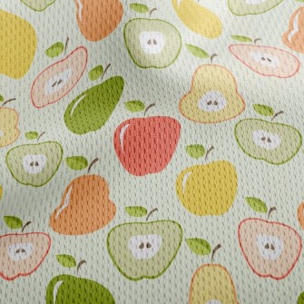 Colorful Apples And Pears Athletic Mesh Flat Back