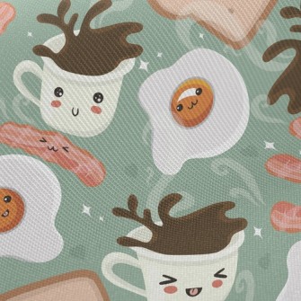 Cute Breakfast Food Twill