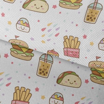 Burger Fries Bubble Tea Waterproof Oxford
