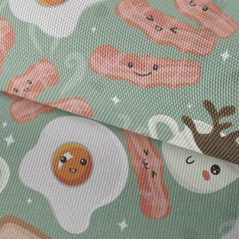 Cute Breakfast Food Waterproof Oxford