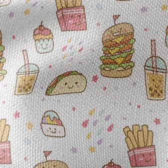Burger Fries Bubble Tea Waterproof Canvas