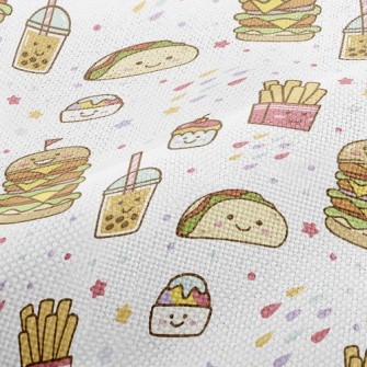 Burger Fries Bubble Tea Performance Linen
