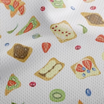 Creative Fruit Bread Athletic Mesh Flat Back