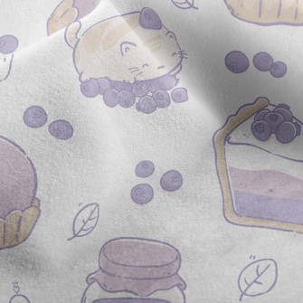 Cat And Blueberry Cake Micro Fleece