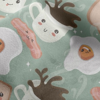 Cute Breakfast Food Micro Fleece