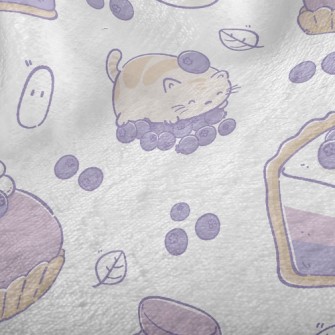 Cat And Blueberry Cake Minky