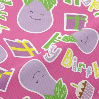 Eggplant Birthday Gift Piqué