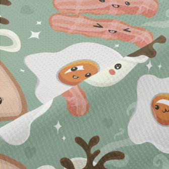 Cute Breakfast Food Piqué