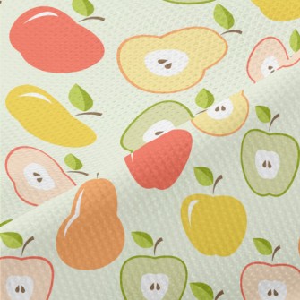 Colorful Apples And Pears Piqué