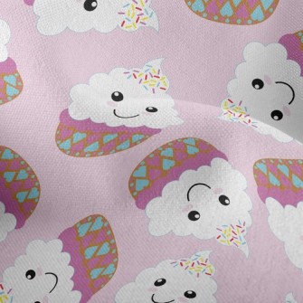 Heart Cupcakes Lightweight Performance Linen