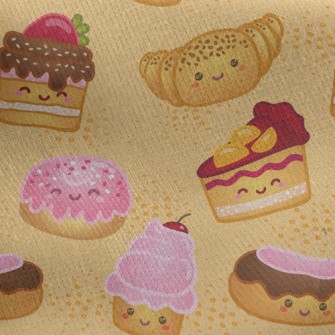 Donut Cake Jersey Backed Fleece