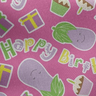 Eggplant Birthday Gift Jersey Backed Fleece
