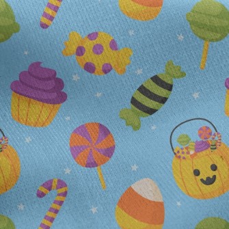 Pumpkin Lollipops Jersey Backed Fleece